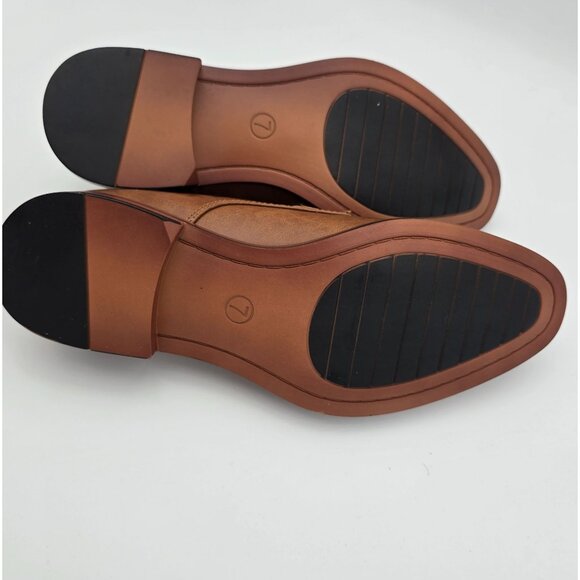 Goodfellow + Co Mens Benton Oxfords 7 Brown Faux Leather Lace-Up Dress Shoes - Picture 9 of 9